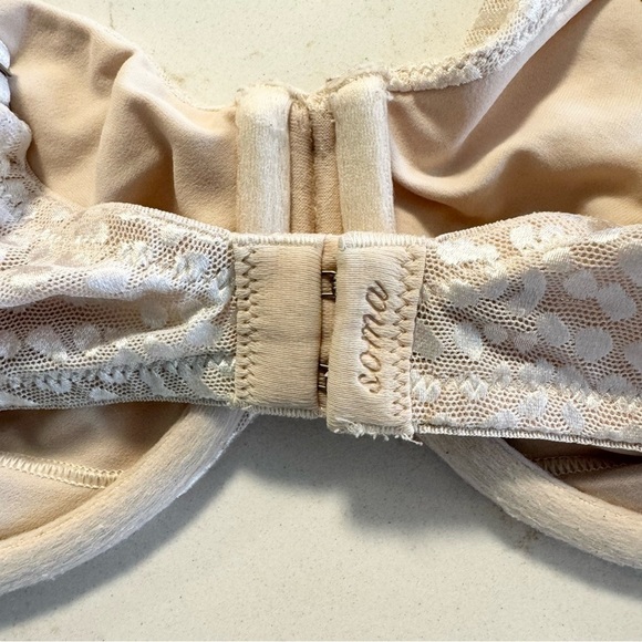 Soma Bra Minimizing Emma Underwire Bra Womens 34D Cream - Picture 7 of 9
